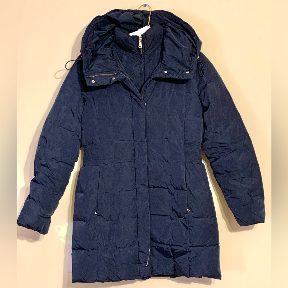 Cole Haan hooded double zip feather&down fill Winter Puffer Medium Size